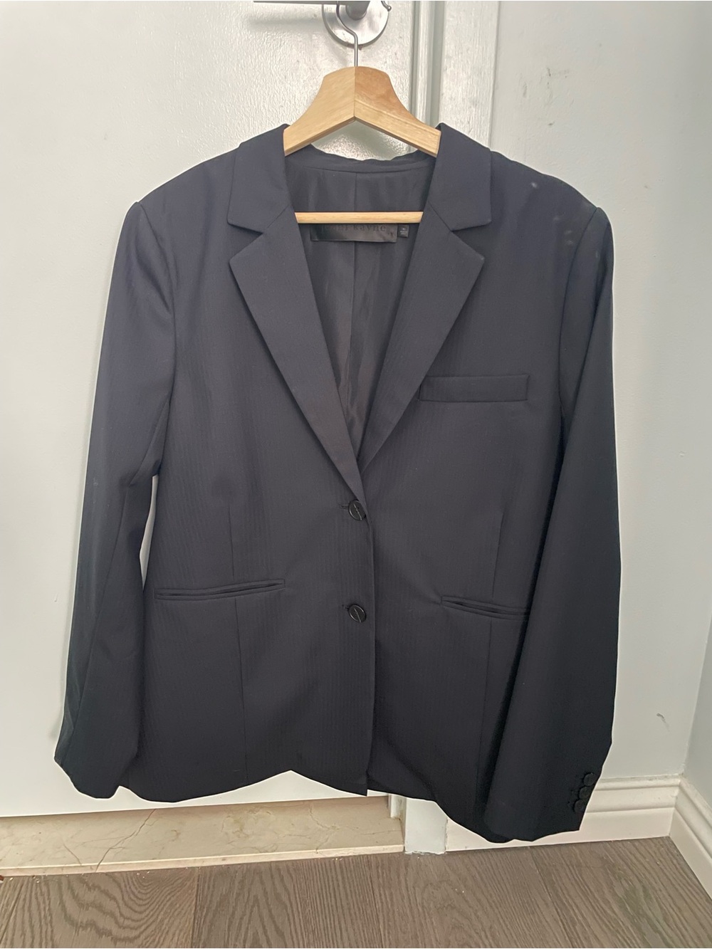Jenni Kayne Brentwood Wool Blend Blazer Dark Navy Size 10 - Picture 3 of 6